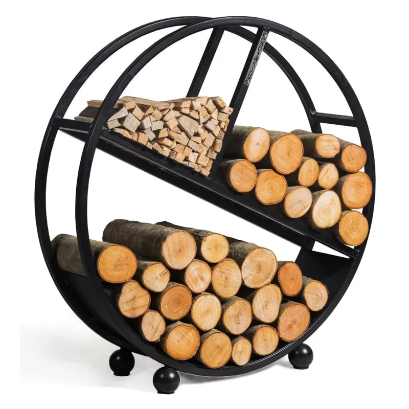 Angebot Kaminholzregal Stahl 80 cm, Brennholzregal Modern, Naturstahl